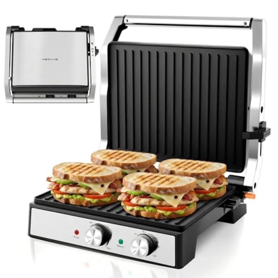 Sandwich Press Grill - Panini Presli Sandviç Makinesi, Sıcaklık ve