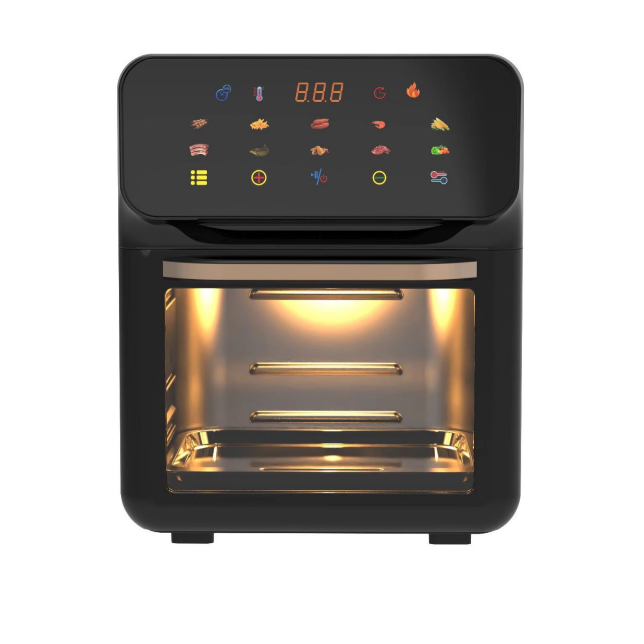 Kitchen Appliances Oven - 15L Görüntülü Hava Fritözü, Şeffaf Pencereli,
