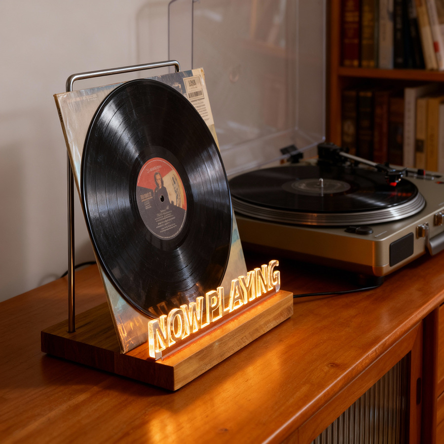 Kitchen Appliances Vintage - Vinil Plak Tutucu Standı, Kahve Dükkanı