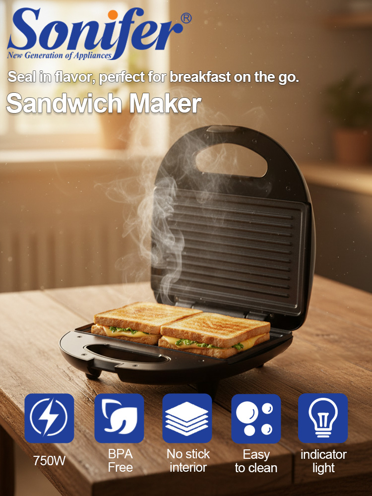 Sandwich Press Grill - Sandviç Makinesi Sonifer SF-6173 750W Yapışmaz