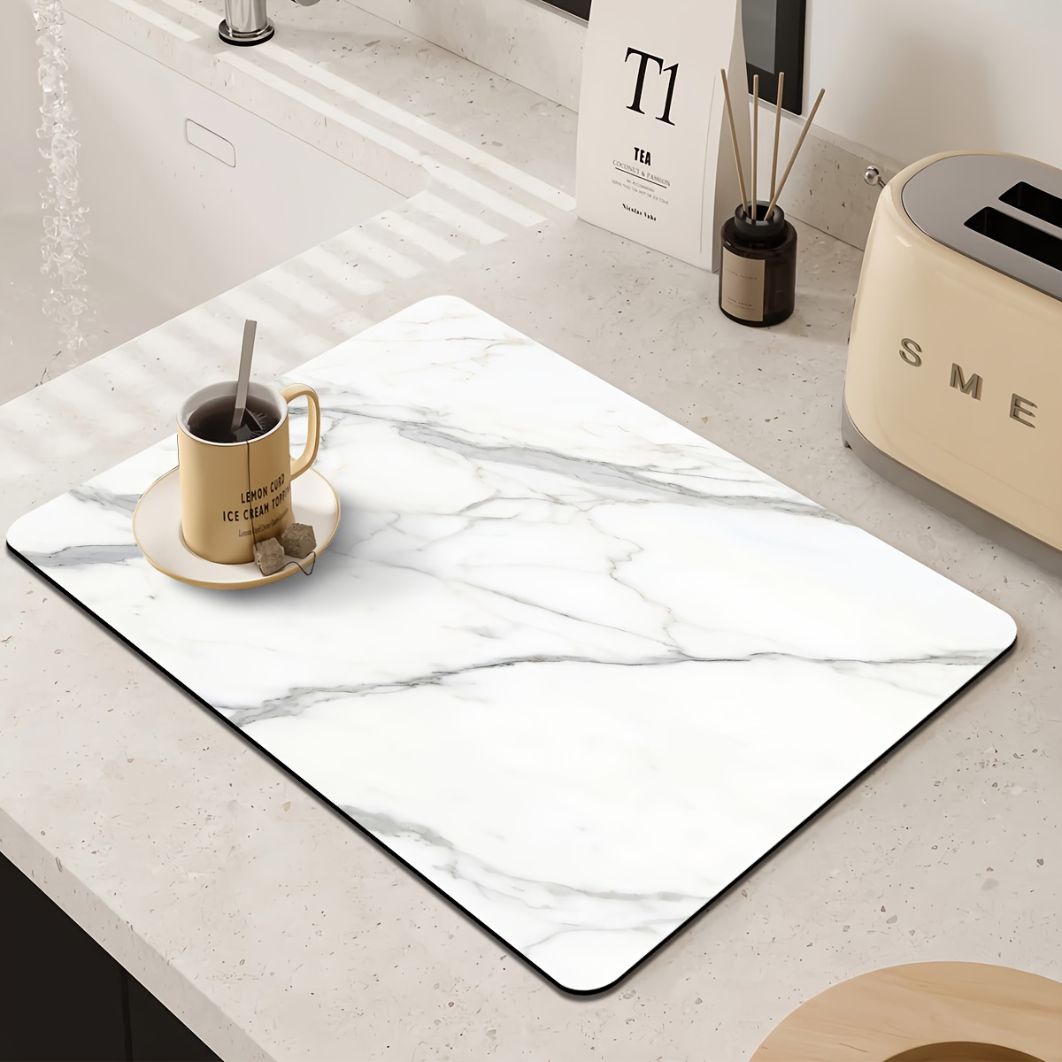 Lüks Mermer Desenli Emici Mat, - Kitchen Appliances Luxury incelemesi ve fiyatı