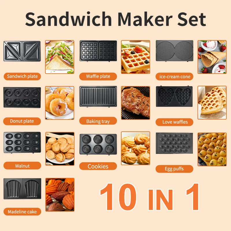 220/110V Ev Aletleri 10'u 1 Ar - Sandwich Press Grill incelemesi ve fiyatı